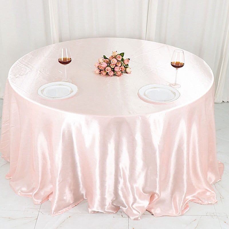 132" Satin Round Tablecloth Wedding Party Table Linens