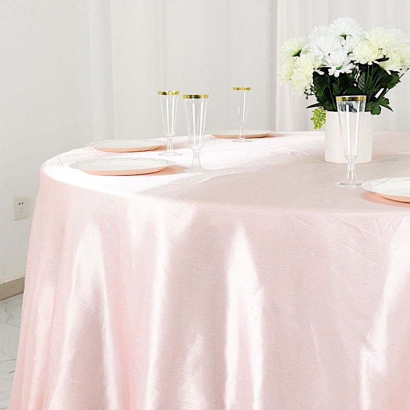 132" Satin Round Tablecloth Wedding Party Table Linens