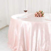 132" Satin Round Tablecloth Wedding Party Table Linens