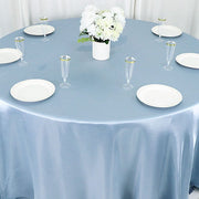 132" Satin Round Tablecloth Wedding Party Table Linens