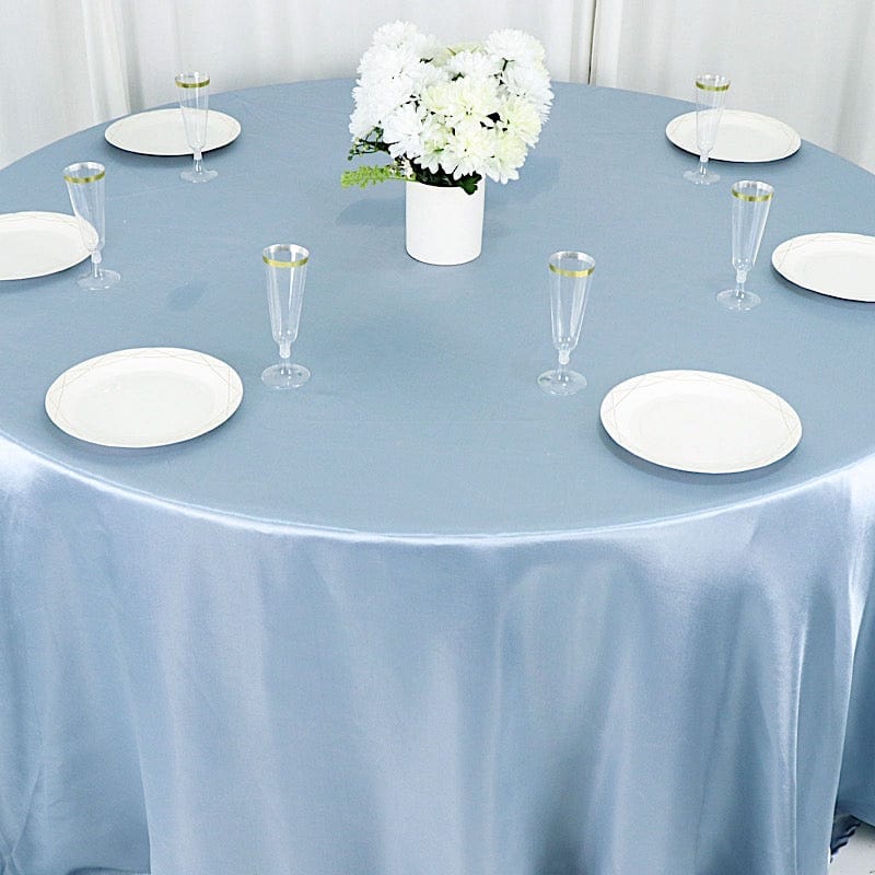 132" Satin Round Tablecloth Wedding Party Table Linens