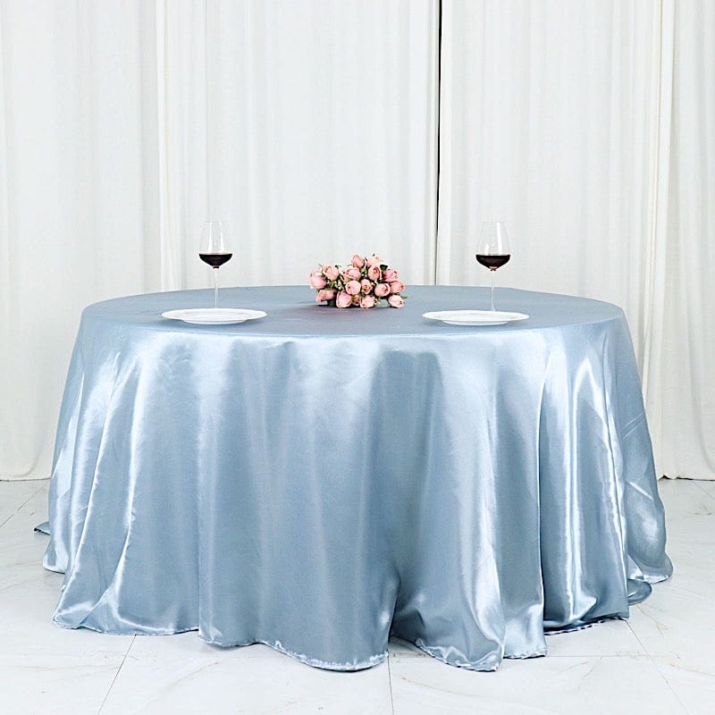 132" Satin Round Tablecloth Wedding Party Table Linens