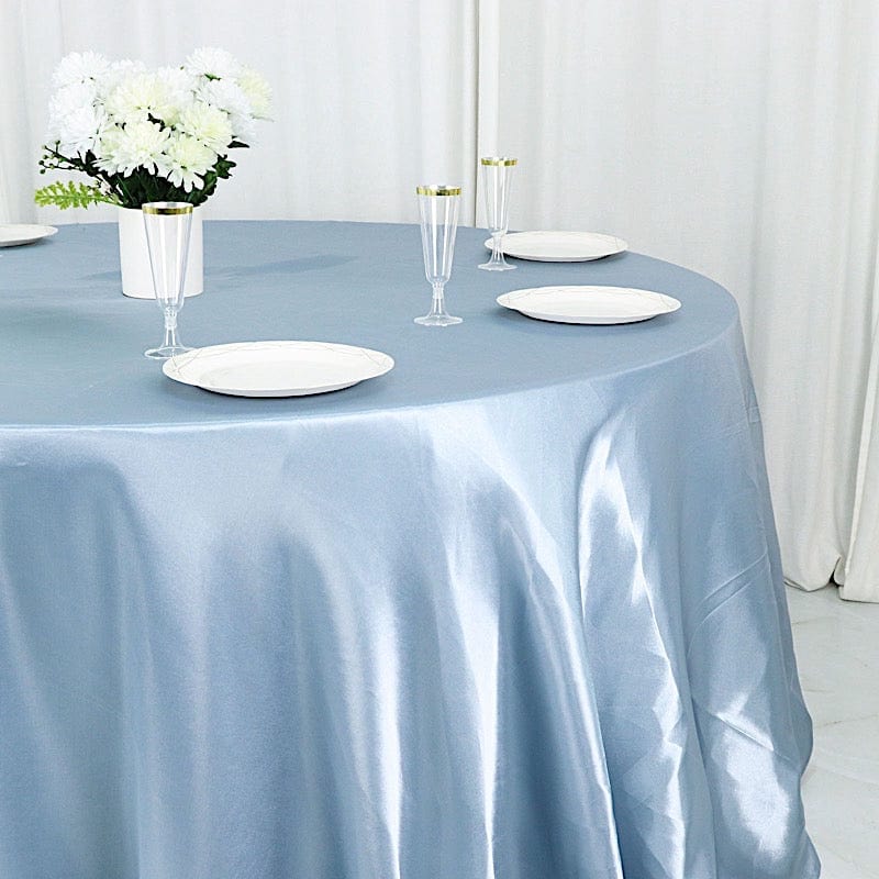 132" Satin Round Tablecloth Wedding Party Table Linens