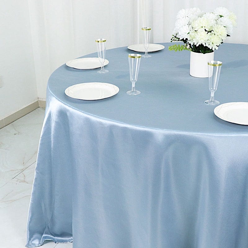 132" Satin Round Tablecloth Wedding Party Table Linens