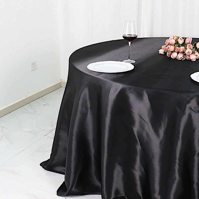 132" Satin Round Tablecloth Wedding Party Table Linens
