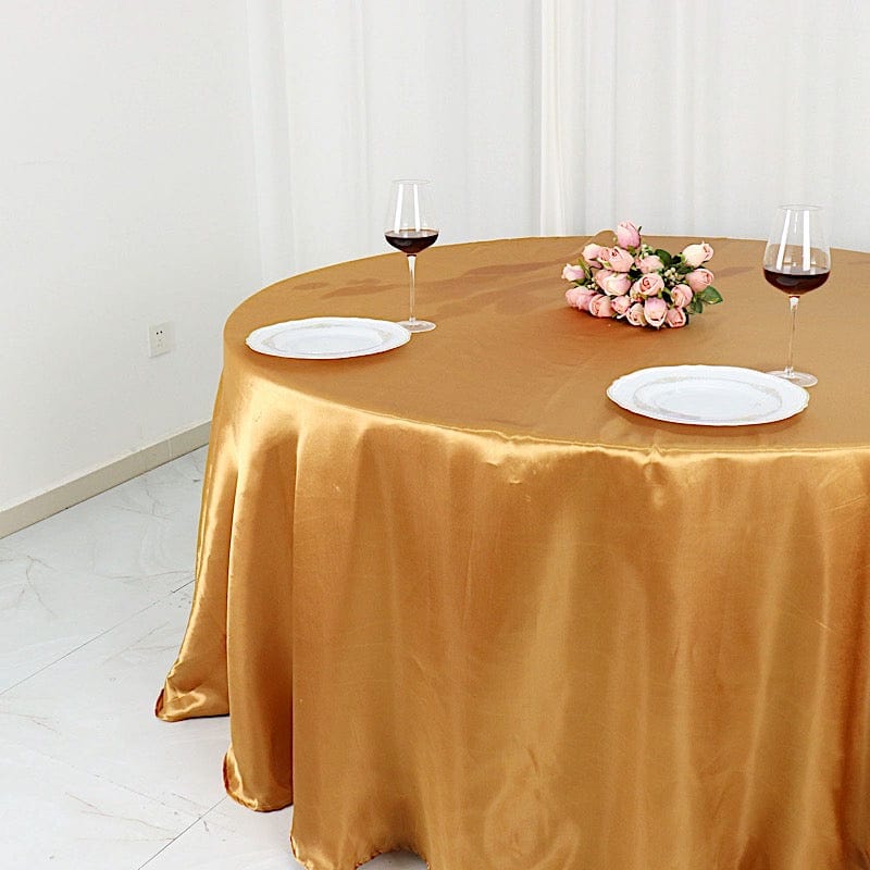 132" Satin Round Tablecloth Wedding Party Table Linens