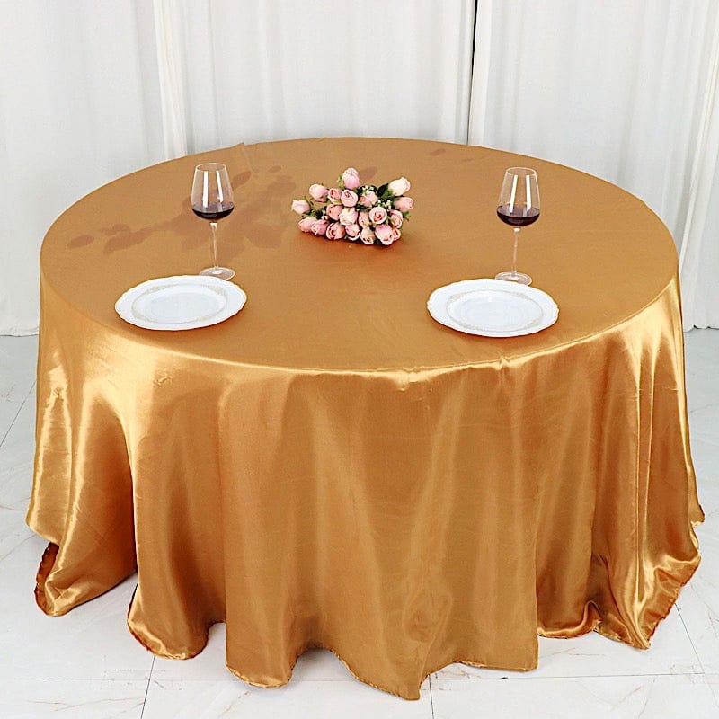 132" Satin Round Tablecloth Wedding Party Table Linens