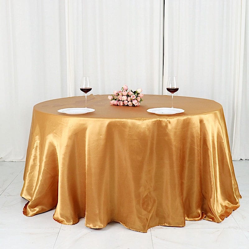 132" Satin Round Tablecloth Wedding Party Table Linens