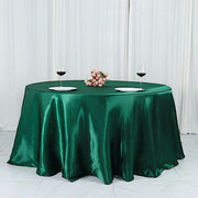 132" Satin Round Tablecloth Wedding Party Table Linens
