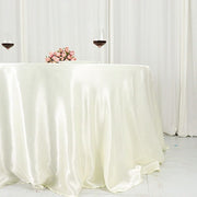 132" Satin Round Tablecloth Wedding Party Table Linens