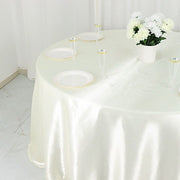 132" Satin Round Tablecloth Wedding Party Table Linens