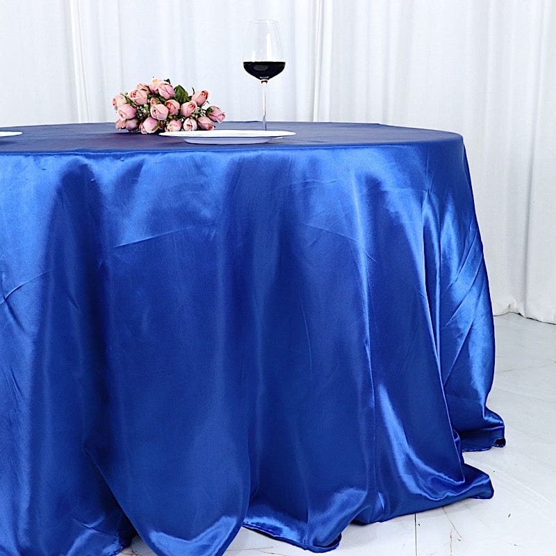 132" Satin Round Tablecloth Wedding Party Table Linens