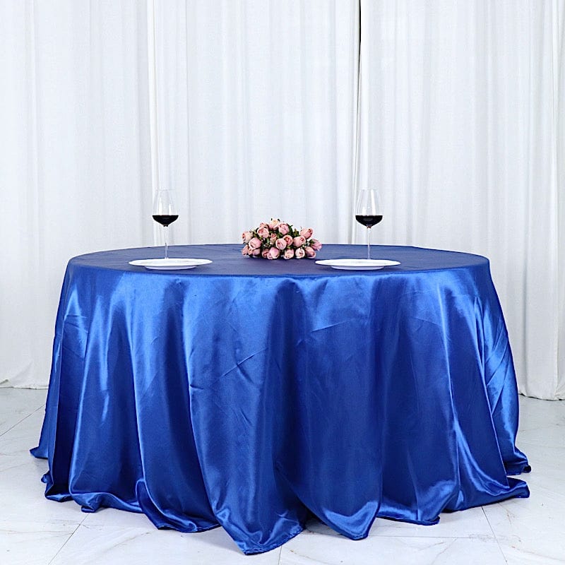 132" Satin Round Tablecloth Wedding Party Table Linens