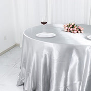 132" Satin Round Tablecloth Wedding Party Table Linens