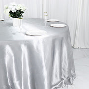 132" Satin Round Tablecloth Wedding Party Table Linens