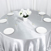 132" Satin Round Tablecloth Wedding Party Table Linens