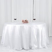 132" Satin Round Tablecloth Wedding Party Table Linens