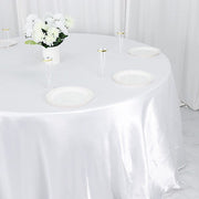 132" Satin Round Tablecloth Wedding Party Table Linens