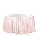 132" Satin Round Tablecloth Wedding Party Table Linens TAB_STN136_046