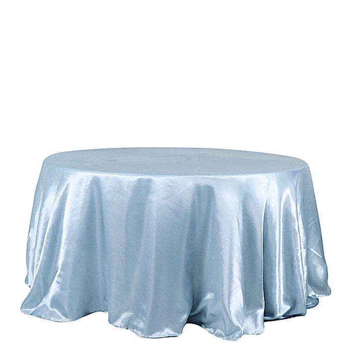 132" Satin Round Tablecloth Wedding Party Table Linens TAB_STN136_086