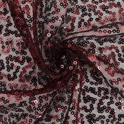 132" Sequined Round Tablecloth - Burgundy TAB_02_136_BURG