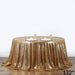 132" Sequined Round Tablecloth - Gold TAB_02_136_GOLD