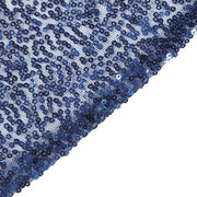 132" Sequined Round Tablecloth - Navy TAB_02_136_NAVY
