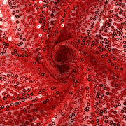 132" Sequined Round Tablecloth - Red TAB_02_136_RED