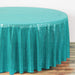 132" Sequined Round Tablecloth - Turquoise TAB_02_136_TURQ