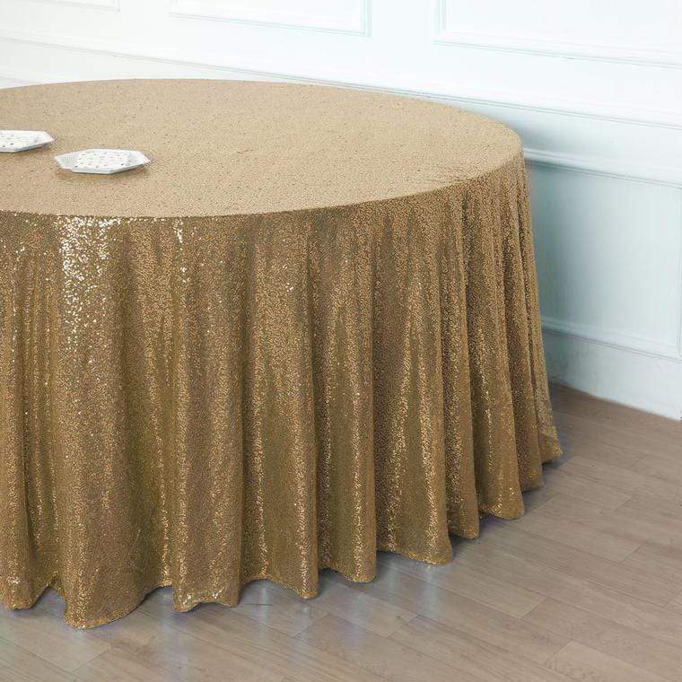 132" Sequined Round Tablecloth