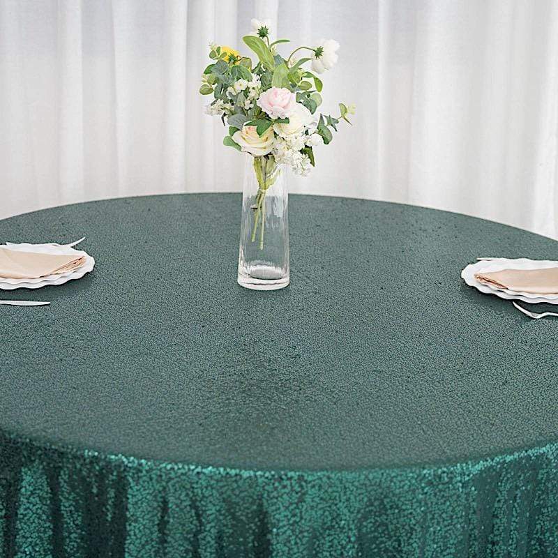 132" Sequined Round Tablecloth