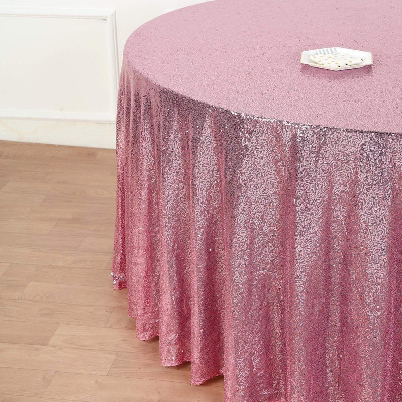 132" Sequined Round Tablecloth