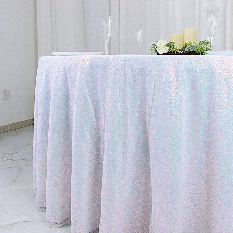 132" Sequined Round Tablecloth