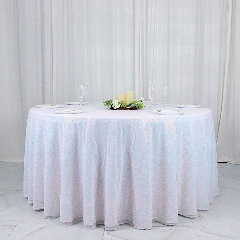 132" Sequined Round Tablecloth