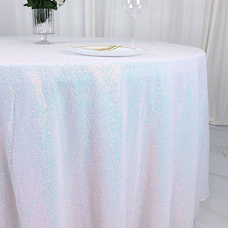 132" Sequined Round Tablecloth