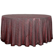 132" Sequined Round Tablecloth TAB_02_136_BURG