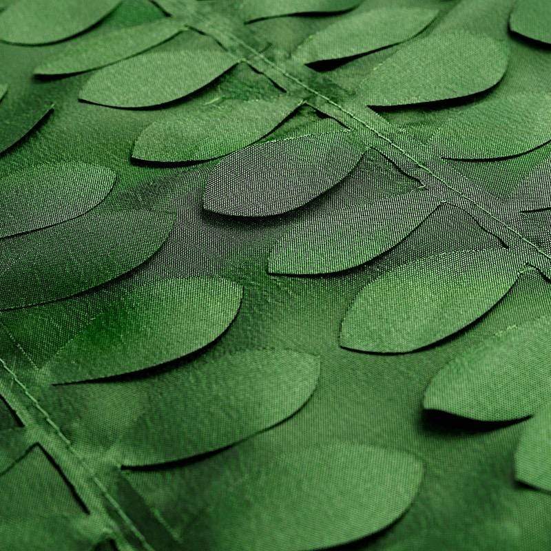 132" Taffeta Round Tablecloth with Leaf Petals Design