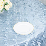 132" Taffeta Round Tablecloth with Leaf Petals Design