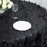 132" Taffeta Round Tablecloth with Leaf Petals Design