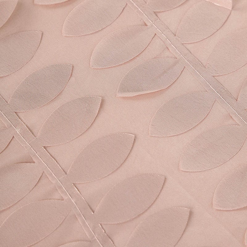 132" Taffeta Round Tablecloth with Leaf Petals Design