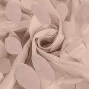 132" Taffeta Round Tablecloth with Leaf Petals Design