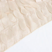 132" Taffeta Round Tablecloth with Leaf Petals Design