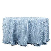 132" Taffeta Round Tablecloth with Leaf Petals Design