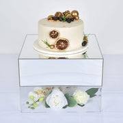 14" Acrylic Display Box Cake Stand Mirror Pedestal Riser