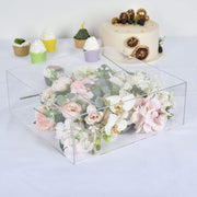 14" Acrylic Display Box Cake Stand Mirror Pedestal Riser