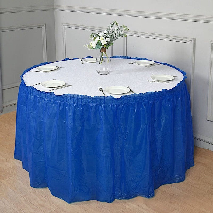 14 feet Plastic Disposable Table Skirt