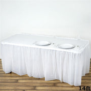 14 feet x 29" Plastic Disposable Table Skirt