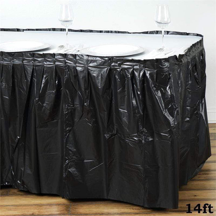 14 feet x 29" Plastic Disposable Table Skirt SKT_PVC_01_003
