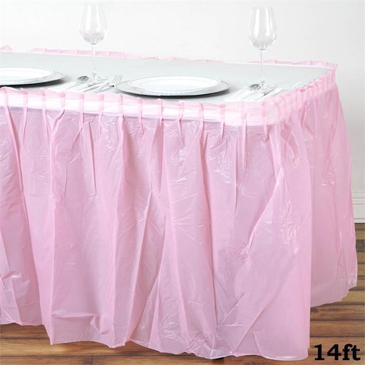 14 feet x 29" Plastic Disposable Table Skirt SKT_PVC_01_015