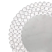 14" Metal Crystal Beaded Round Charger Plates